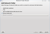 Pemilihan tipe Folder Network