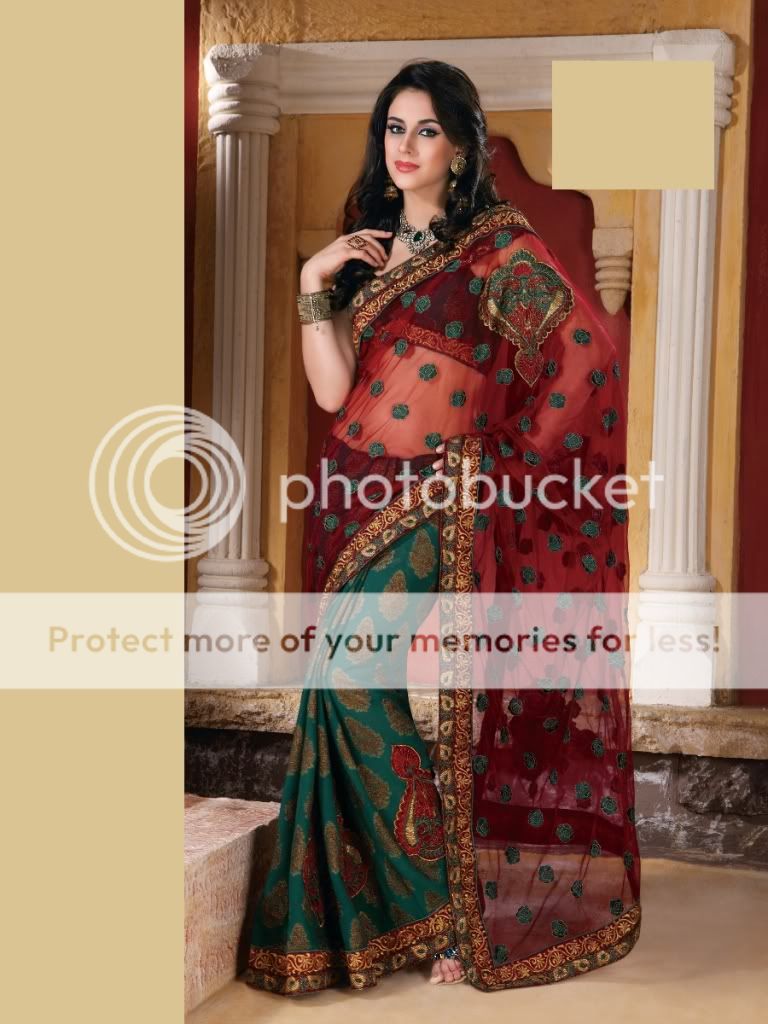 Indian Designer Party Wear Exclusive Bridel Fancy Embroidery Saree 